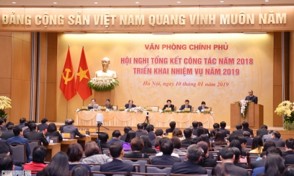 Thủ tướng Nguyễn Xuân Phúc dự hội nghị triển khai công tác năm 2019 của văn phòng Chính phủ 